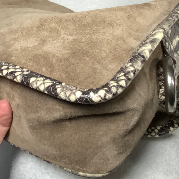 NWT - Michael Kors Large Suede Flap Hewitt Messenger - Picture 13 of 14